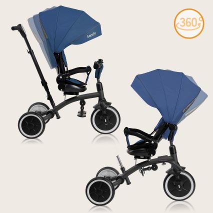 Lionelo - Detská trojkolka TRIS PLUS Blue Denim