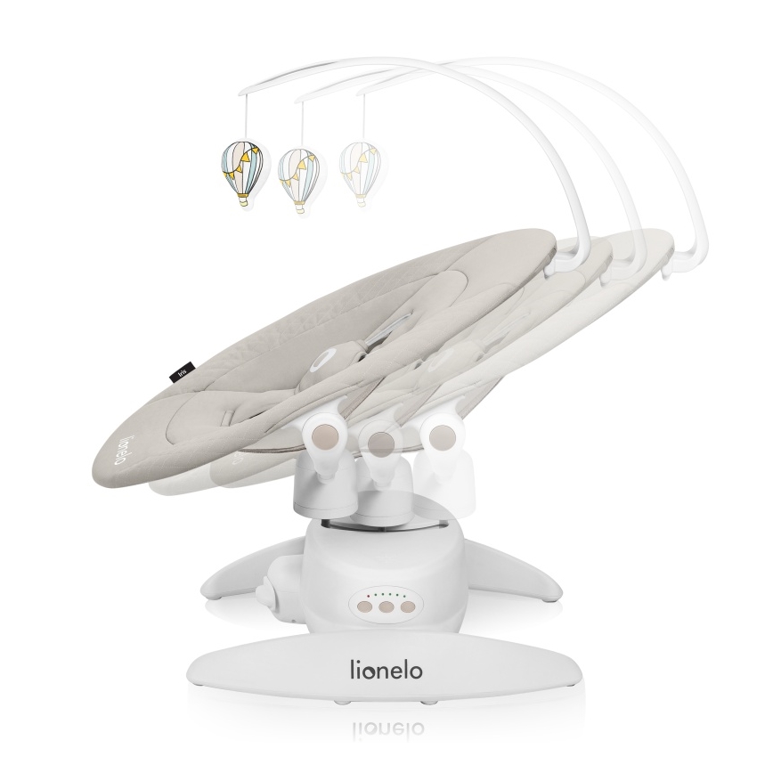 Lionelo - Detské hojdacie kresielko s melódiou IRIS 4xAA béžová (Sand)