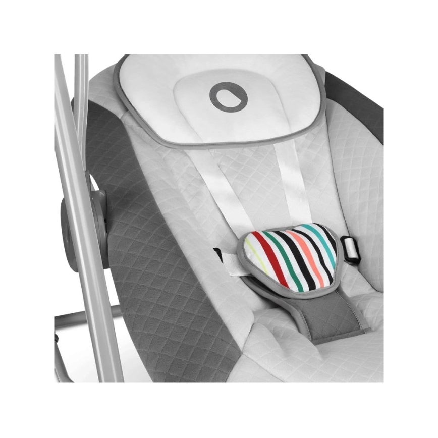 Lionelo - Detské hojdacie lehátko OTTO 4xLR14 Cozy Grey