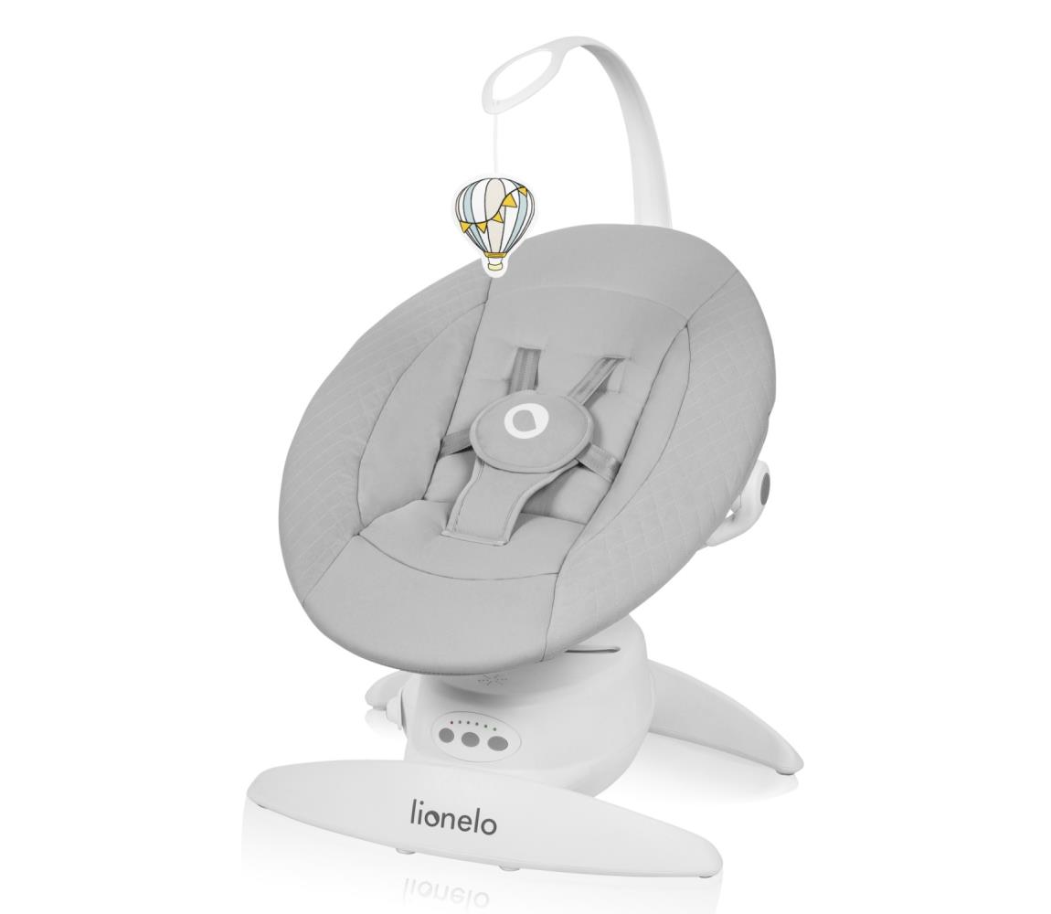 Lionelo - Detské hojdacie lehátko s melódiou IRIS Grey Concrete 5903771707220