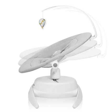 Lionelo - Detské hojdacie lehátko s melódiou IRIS Grey Concrete