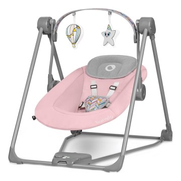 Lionelo - Detské hojdátko OTTO 4xLR14 Pink Baby