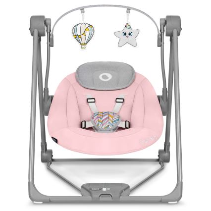Lionelo - Detské hojdátko OTTO 4xLR14 Pink Baby