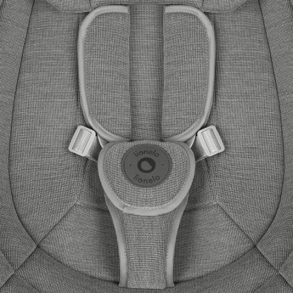 Lionelo - Detské húpacie kresielko s melódiou BLOSSOM Grey Concrete + diaľkové ovládanie