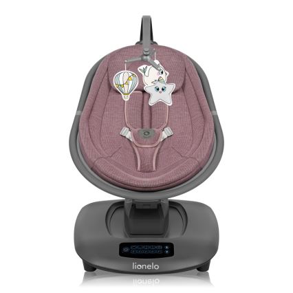 Lionelo - Detské húpacie lehátko s melódiou BLOSSOM Pink Mauve + diaľkové ovládanie