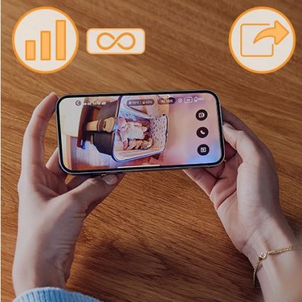 Lionelo - Dobíjateľný detský monitor BABYLINE GO 5V 3350 mAh