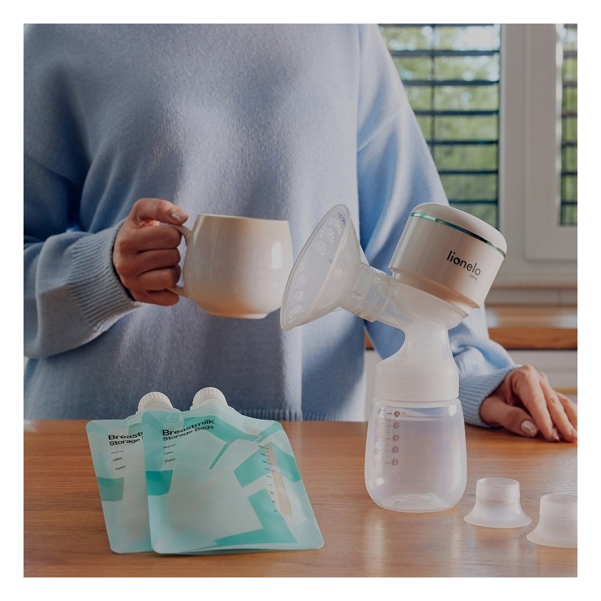 Lionelo - Elektrická dobíjateľná odsávačka materského mlieka FIDI PLUS 5V 1200 mAh 180 ml