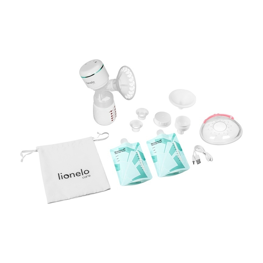 Lionelo - Elektrická dobíjateľná odsávačka materského mlieka FIDI PLUS 5V 1200 mAh 180 ml