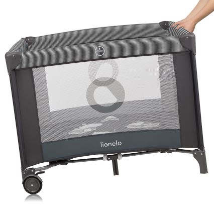 Lionelo - Hracia ohrádka BONNIE Grey Scandi