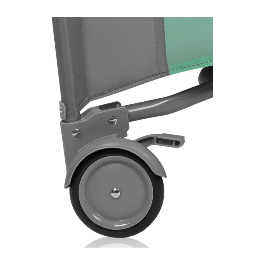 Lionelo - Hracia ohrádka MILLE PLUS sivá a zelená