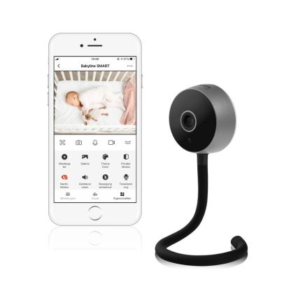 Lionelo - Inteligentná detská chôvička BABYLINE SMART Wi-Fi čierna