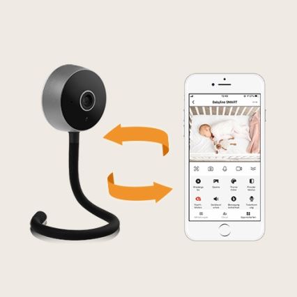Lionelo - Inteligentná detská chôvička BABYLINE SMART Wi-Fi čierna