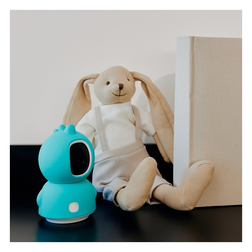 Lionelo - Inteligentná detská chôvička BABYLINE VIEW Wi-Fi 5V biela