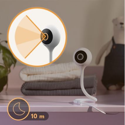 Lionelo - Inteligentný detský monitor BABYLINE SMART Wi‑Fi Biela