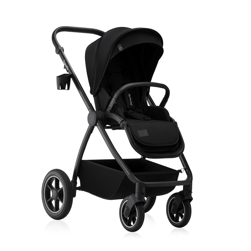 Lionelo - Kombinovaný kočík 2 v 1 MERIL Black Onyx