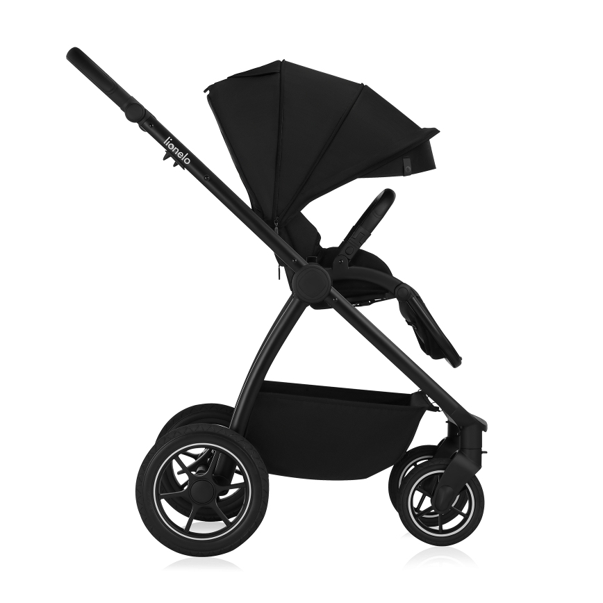 Lionelo - Kombinovaný kočík 2 v 1 MERIL Black Onyx