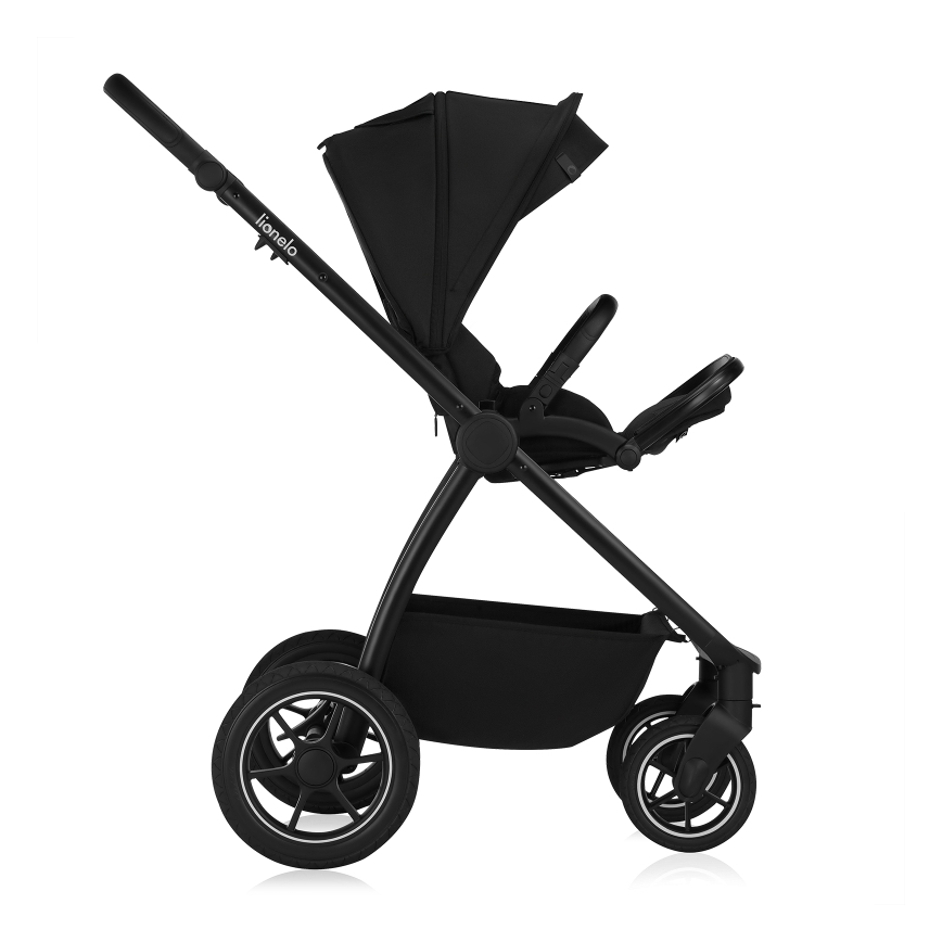 Lionelo - Kombinovaný kočík 2 v 1 MERIL Black Onyx