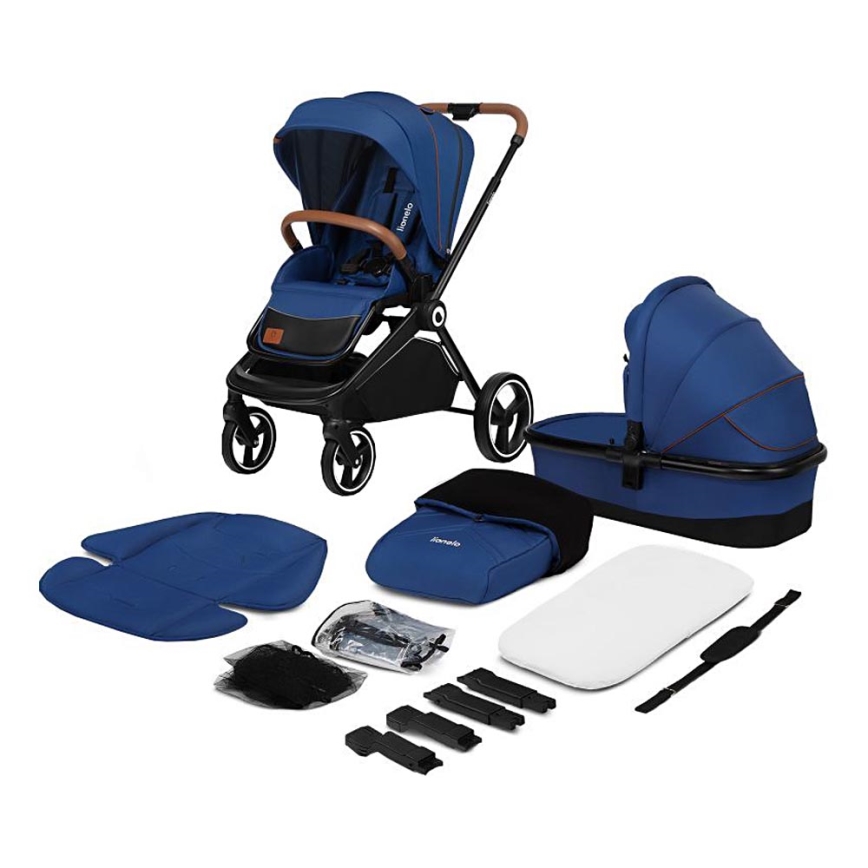 Lionelo - Kombinovaný kočík 2 v 1 MIKA Blue Navy
