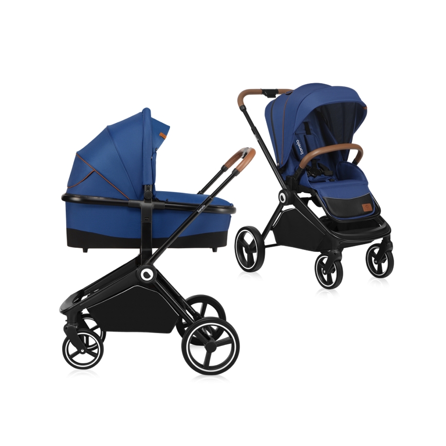 Lionelo - Kombinovaný kočík 2 v 1 MIKA Blue Navy