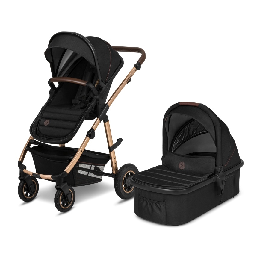 Lionelo - Kombinovaný kočík 2v1 AMBER Black Onyx