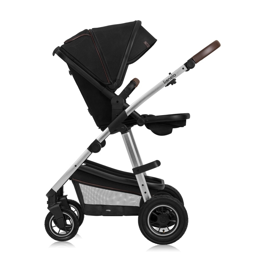 Lionelo - Kombinovaný kočík 3 v 1 AMBER Black Silver