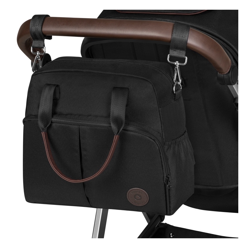 Lionelo - Kombinovaný kočík 3 v 1 AMBER čierno-strieborný