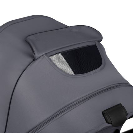 Lionelo - Kombinovaný kočík 3 v 1 AMBER PLUS Šedý grafit