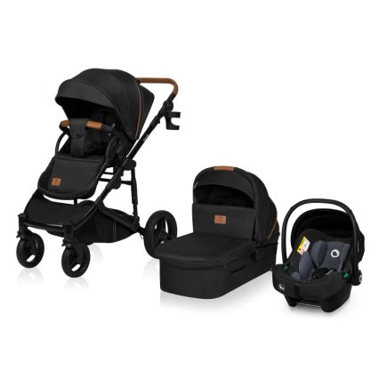 Lionelo - Kombinovaný kočík 3 v 1 MARI TOUR Black Onyx