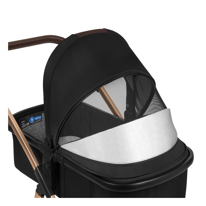 Lionelo - Kombinovaný kočík 3v1 AMBER Black Onyx