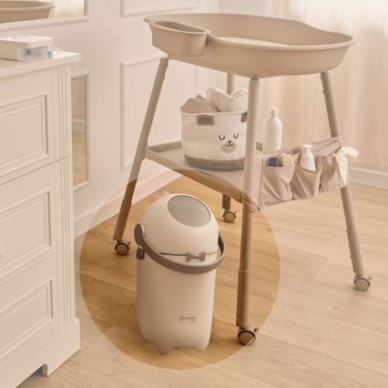 Lionelo - Kôš na plienky PUREBIN 10 l biely