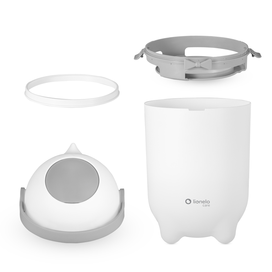 Lionelo - Kôš na plienky PUREBIN 10 l biely