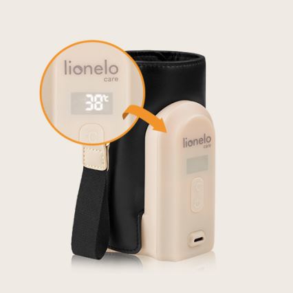 Lionelo - Nabíjací ohrievač fľašiek THERMUP GO EVO 18W/5V čierna/béžová