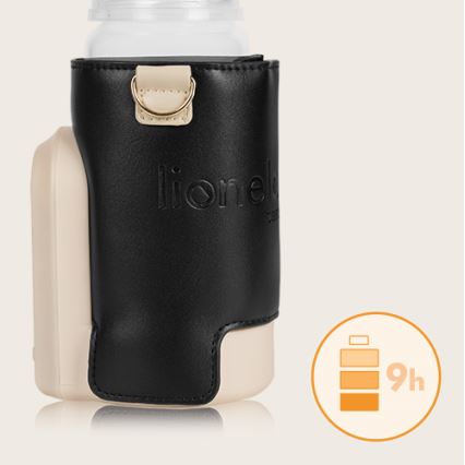 Lionelo - Nabíjací ohrievač fľašiek THERMUP GO EVO 18W/5V čierna/béžová