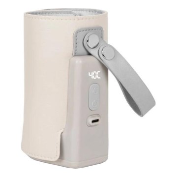 Lionelo - Nabíjací ohrievač fľašiek THERMUP GO PLUS 10W/5V béžová