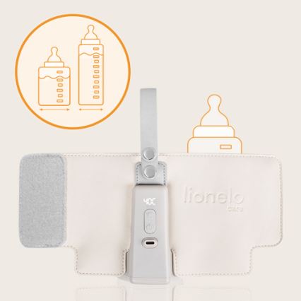 Lionelo - Nabíjací ohrievač fľašiek THERMUP GO PLUS 10W/5V béžová