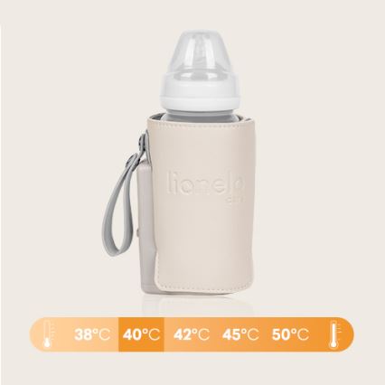 Lionelo - Nabíjací ohrievač fľašiek THERMUP GO PLUS 10W/5V béžová