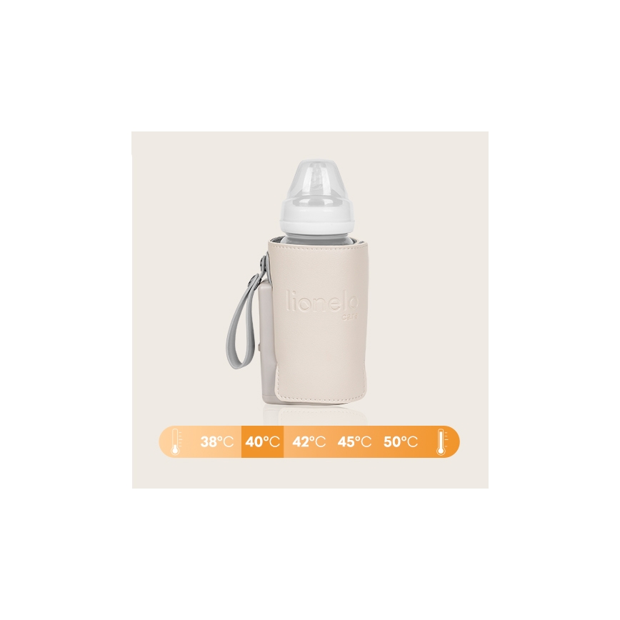 Lionelo - Nabíjací ohrievač fľašiek THERMUP GO PLUS 10W/5V béžová