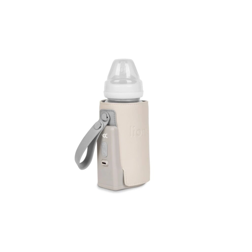 Lionelo - Nabíjací ohrievač fľašiek THERMUP GO PLUS 10W/5V béžová
