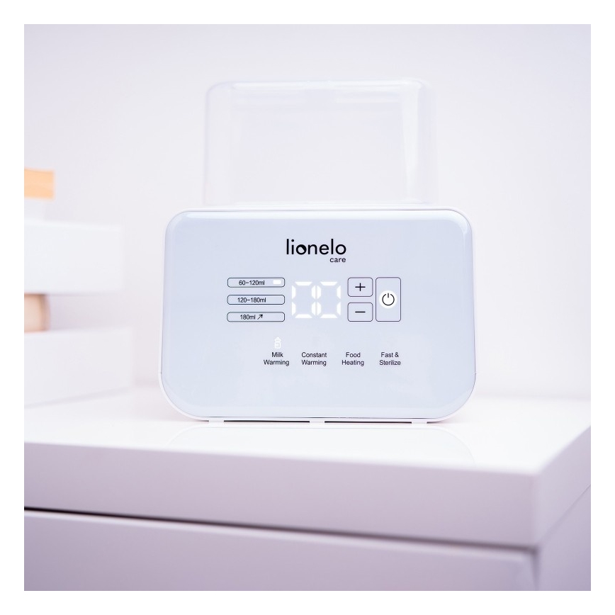 Lionelo - Ohrievač fliaš THERMUP DOUBLE 250W/230V biela