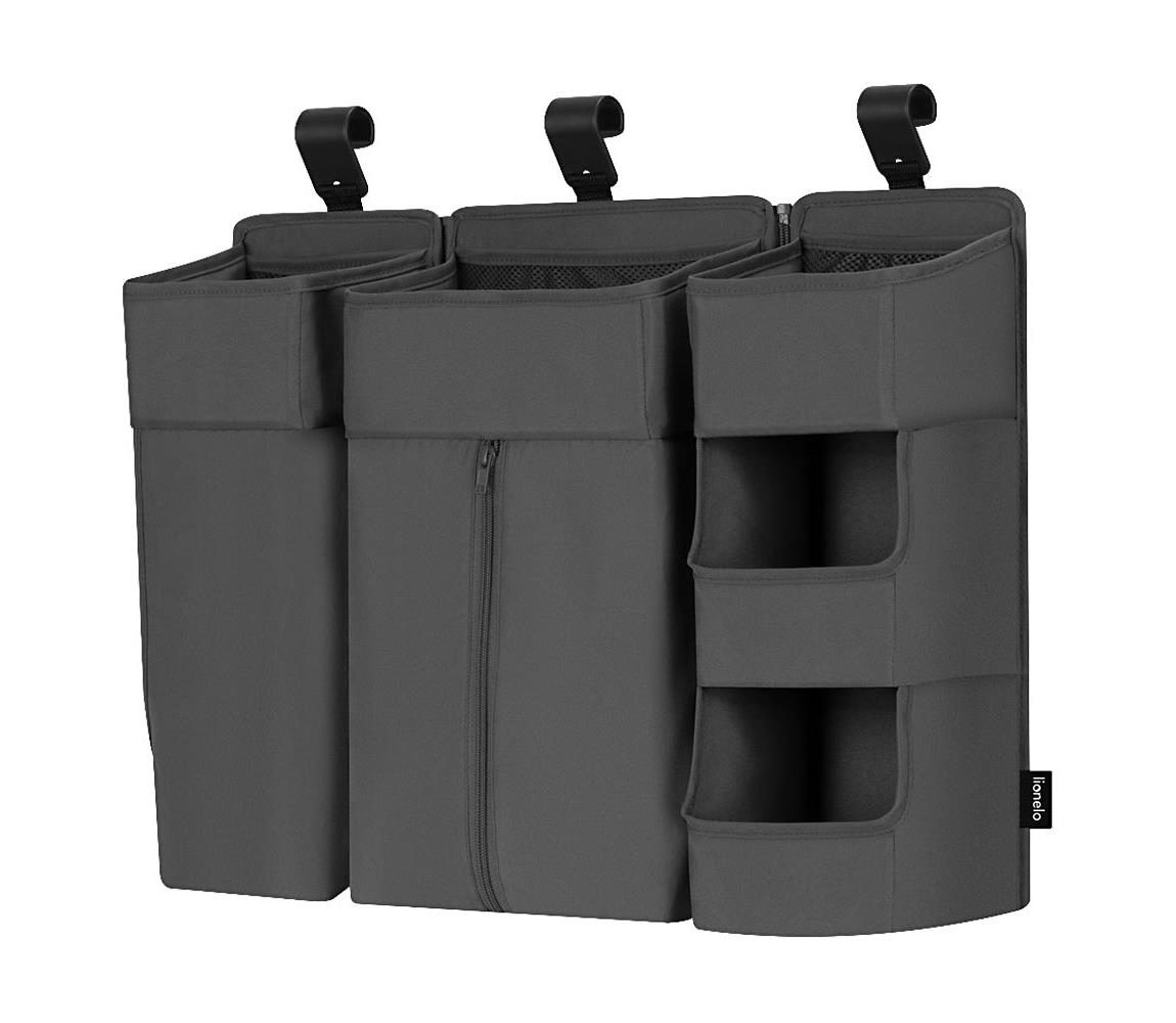 Lionelo - Organizér na postieľku 3 v 1 SIDEPOCKET Sivý 5903771724845