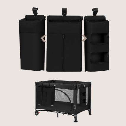 Lionelo - Organizér na postieľku 3v1 SIDEPOCKET Čierny