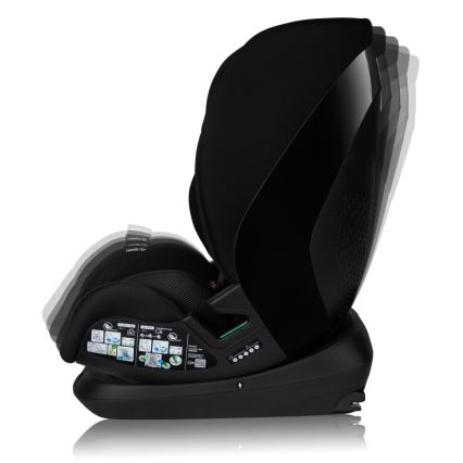 Lionelo - Otáčacia autosedačka so základňou LAVENDER i-Size 76-150 cm Black Carbon
