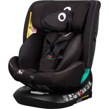 Lionelo - Otáčavá autosedačka so základňou BASTIAAN ONE i-Size 40-150 cm Čierny karbón