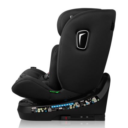 Lionelo - Otočná autosedačka BRAVE i-Size 40-150 cm so základňou Black Carbon