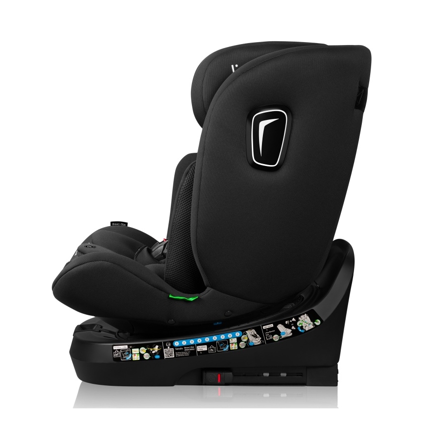 Lionelo - Otočná autosedačka BRAVE i-Size 40-150 cm so základňou Black Carbon