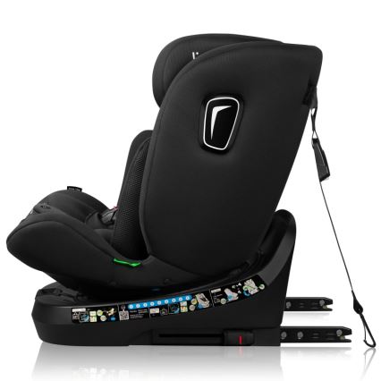 Lionelo - Otočná autosedačka BRAVE i-Size 40-150 cm so základňou Black Carbon