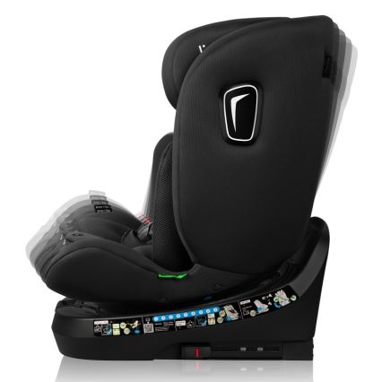 Lionelo - Otočná autosedačka BRAVE i-Size 40-150 cm so základňou Black Carbon
