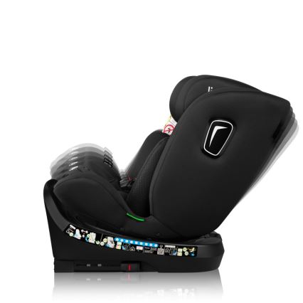 Lionelo - Otočná autosedačka BRAVE i-Size 40-150 cm so základňou Black Carbon