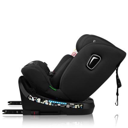 Lionelo - Otočná autosedačka BRAVE i-Size 40-150 cm so základňou Black Carbon