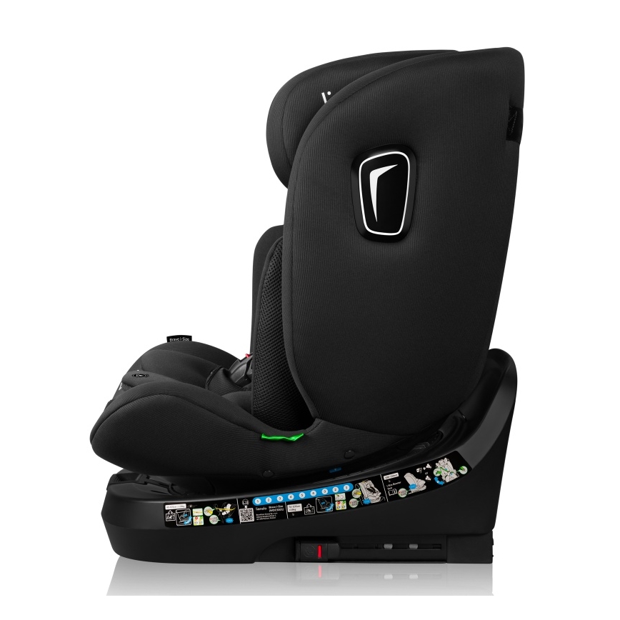 Lionelo - Otočná autosedačka BRAVE i-Size 40-150 cm so základňou Black Carbon